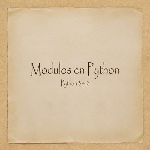 Modulos en Python
