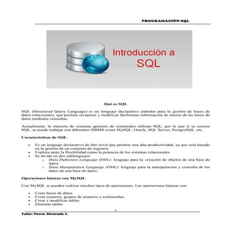 Tipos de datos MySQL | PDF