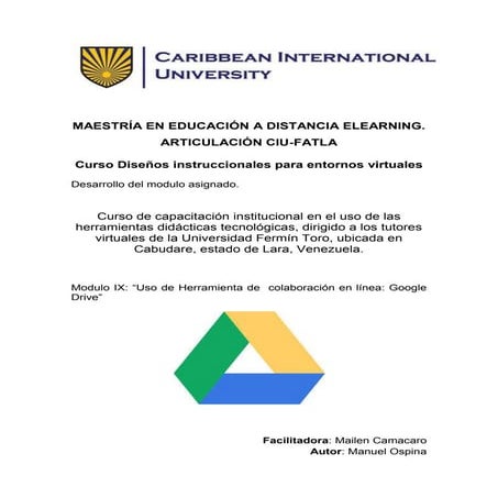 Modulo uso de google drive