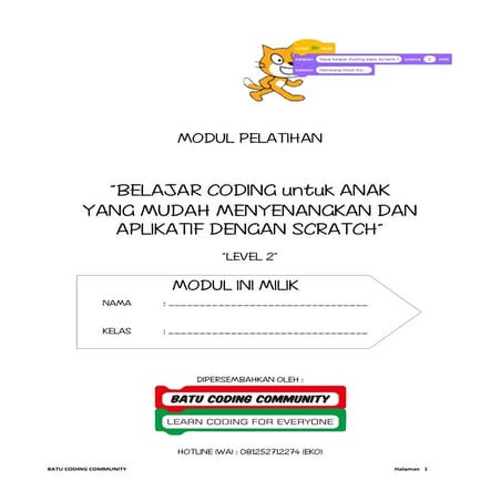 Modul pelatihan coding scratch level 2