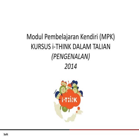 Modul pembelajaran kendiri i-THINK dalam talian
