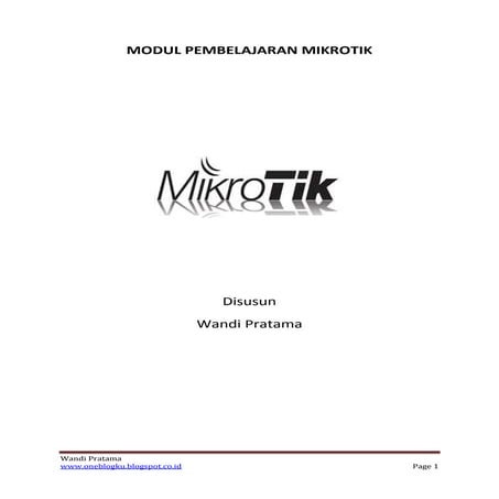 Modul Pembelajaran Mikrotik