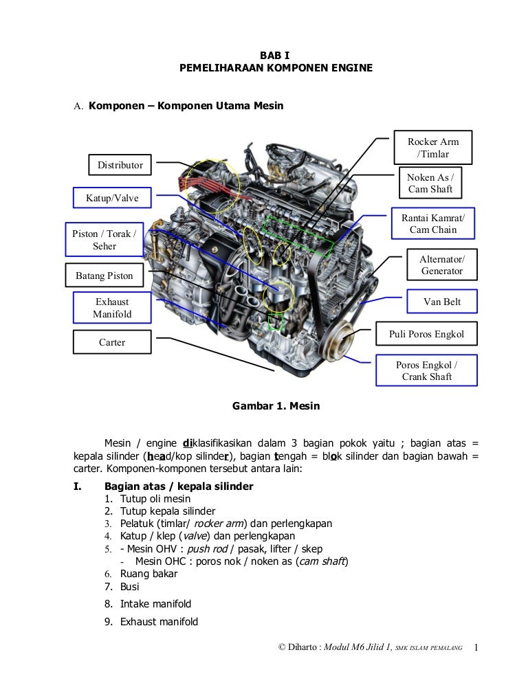 Modul Pemeliharaan Komponen Engine Modul Pemeliharaan Komponen Engine