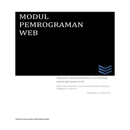 Modul pemrograman web | PDF