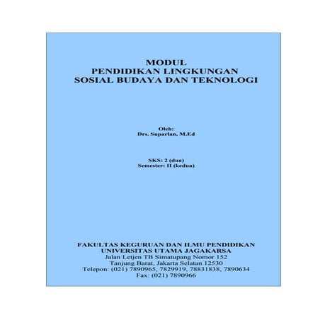 Modul pendidikan lingkungan sosbud dan teknologi final