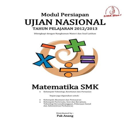 Modul persiapan un matematika SMK sesuai skl 2014