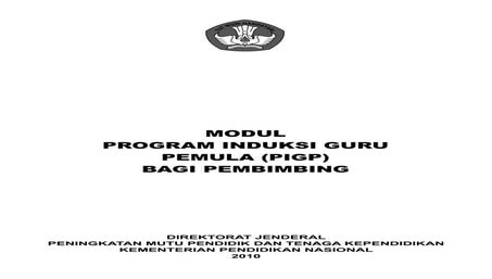 Modul pigp bagi guru pembimbing