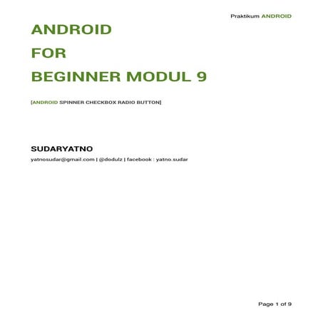 Modul praktikum 9 - Android Sudaryatno