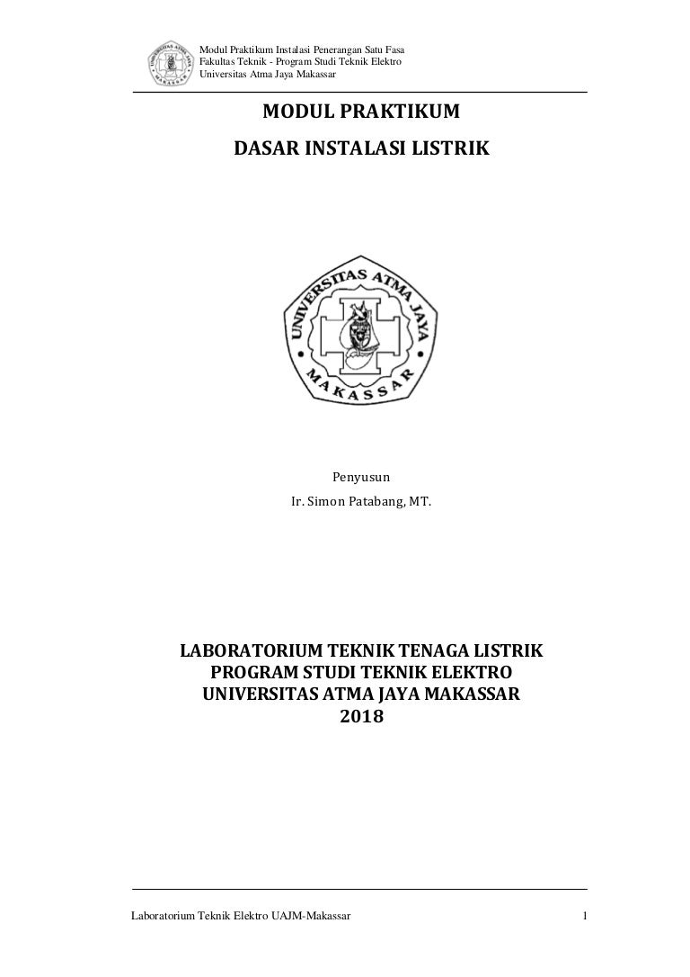 Modulpraktikum Dasar Instalasi Listrik