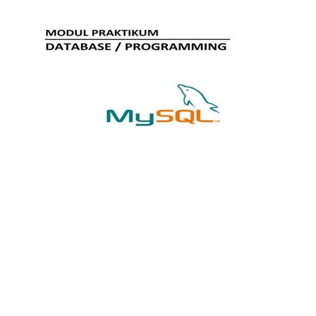 Modul praktikum database programing
