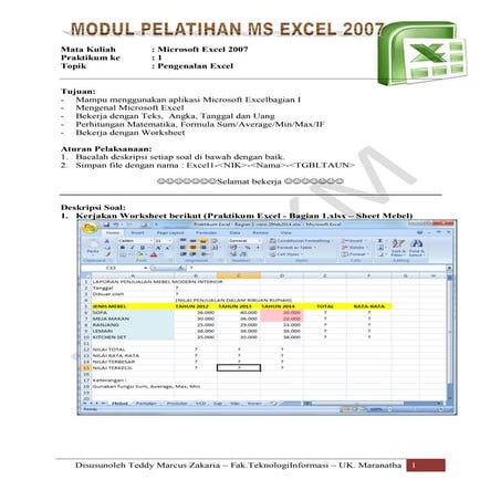 Modul praktikum excel introduction