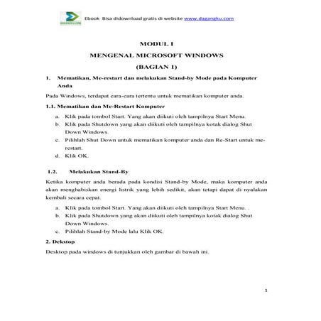 Modul program komputer otomasi perkantoran