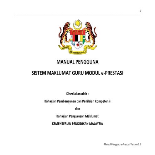 Taklimat PBPP: Modul sistem e prestasi | PDF