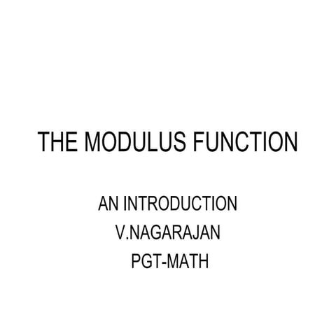 Modulus vnr