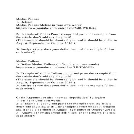 Modus Ponens1 DefineModus Ponens (define in your own words) .docx