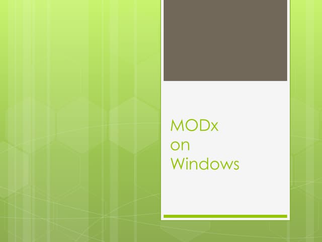 MODx on Windows