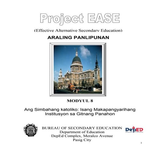 Modyul 08   ang simbahang katoliko isang makapangyarihang in