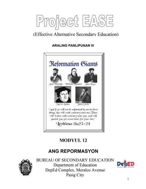 Modyul 12   ang repormasyon