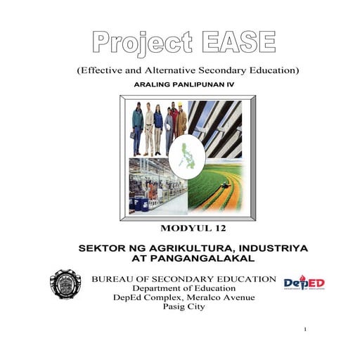 Modyul 12   sektor ng agrikultuta, industriya at pangangalak