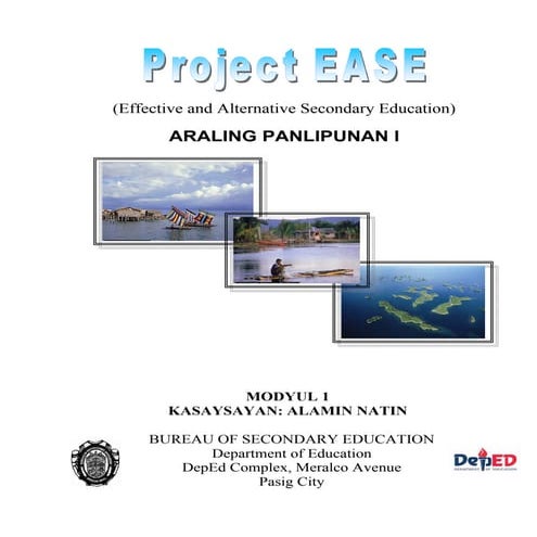 Modyul 1 kasaysayan alamin natin