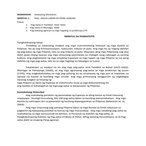 Modyul 1 (lp valenzuela) - grade 7 learning modules - quarter 2