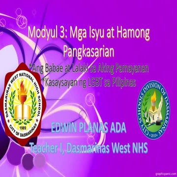 Modyul 3.paunlarin kasaysayan ng lgbt sa ph