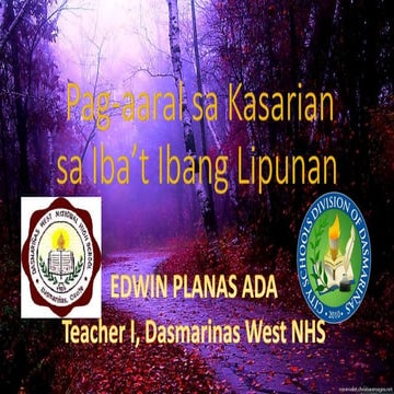 Modyul 3 gender roles paunlarin