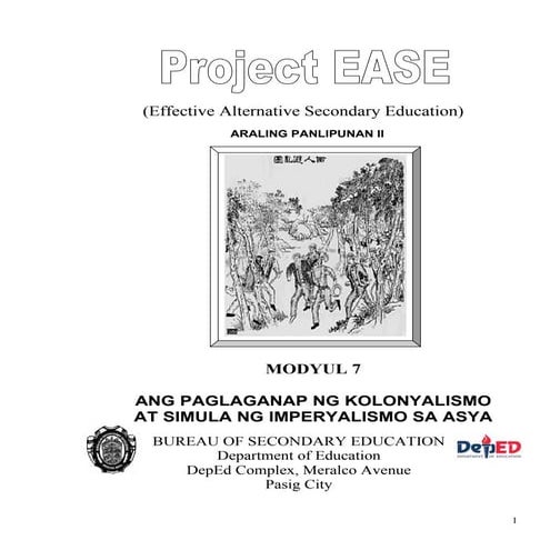 Modyul 7   ang paglaganap ng kolonyalismo at simula ng imper
