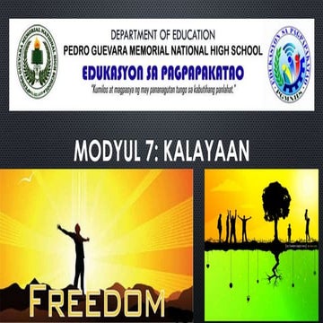 ESP 7 Modyul 7 Kalayaan