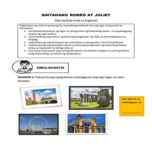 Modyul (Romeo at Juliet)