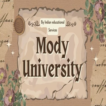 Exploring the Mody University Rajasthan.pdf
