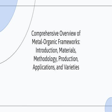Metal Organic Frameworks (MOF) for energy storage/catalysis