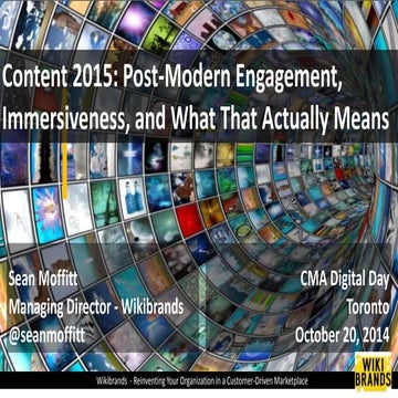 Content 2015 - Post Modern Engagement