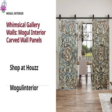 Whimsical Gallery Walls: Mogul Interior Carved Wall Panels