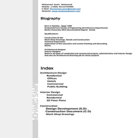 Architect Mohamed samir portfolio | PDF