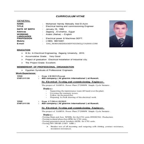 Mohamed hamdy cv