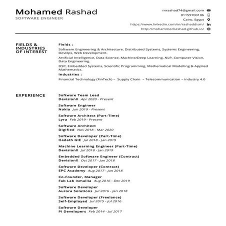 Mohamed rashad resume september 2020