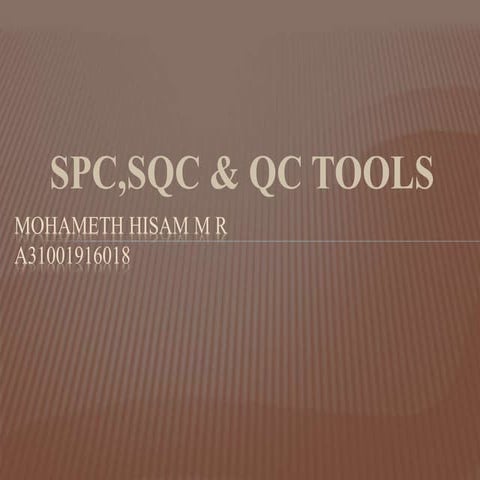 SPC,SQC & QC TOOLS