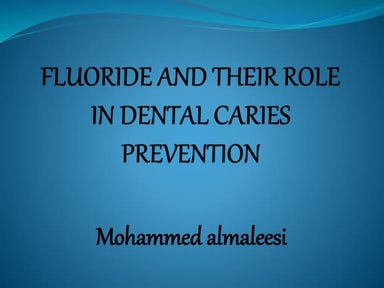 fluoride in dentist 