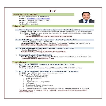 Mohammed ali othman cv
