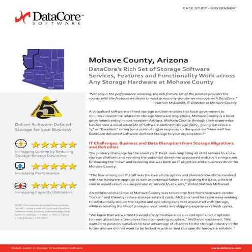 Mohave County Arizona Experiences Software-Defined Storage with DataCore