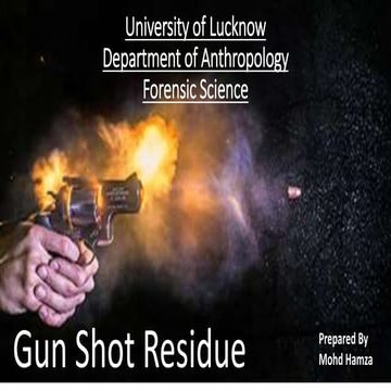 Gun Shot Residue Analysis