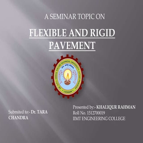 FLEXIBLE And Rigid Pavement