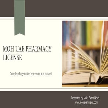 MOH UAE Pharmacy License Guidelines