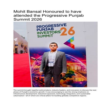 Insights from the Progressive Punjab Summit 2026 on Economic Growth and ...