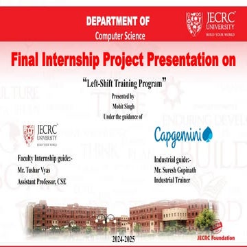 Sample internship presentation ppt | PPTX