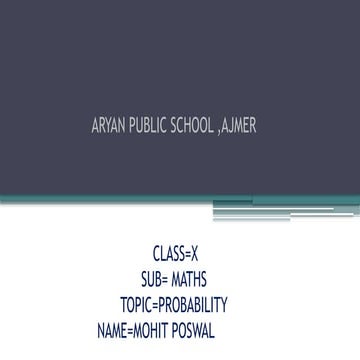MOHIT POSWAL XA probability.pp t FOR EDUCATION x