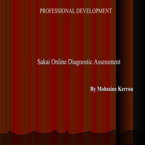 Mohssine kerrou professional development presentation