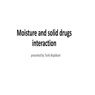 Water Content Vs. Loss On Drying Of Drug In Pharma Company Part-1 | PPTX