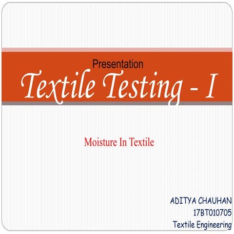 Moisture in textile